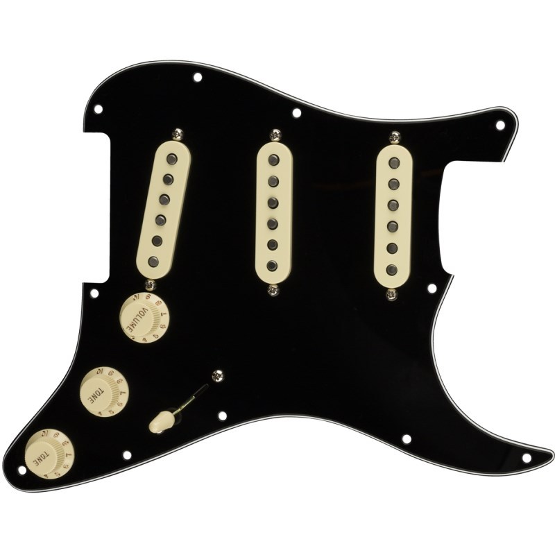 Fender Pre-Wired Strat Pickguard， Original '57/'62 SSS (Black