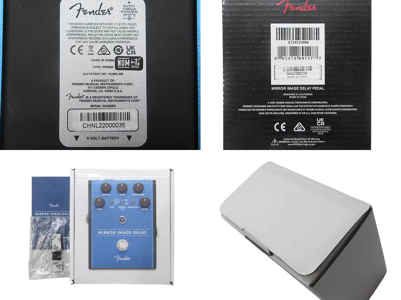 『美品』Fender MIRROR IMAGE DELAY エフェクター Amazon | Fender エフェクター Mirror Image Delay(電池付属なし