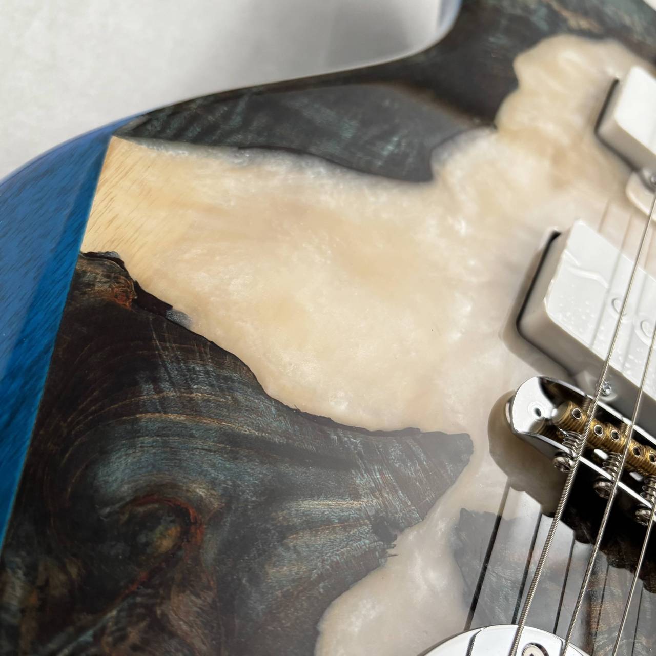 infinite Trad Fullsize JM / Stabilized Blue & White Resin #2217