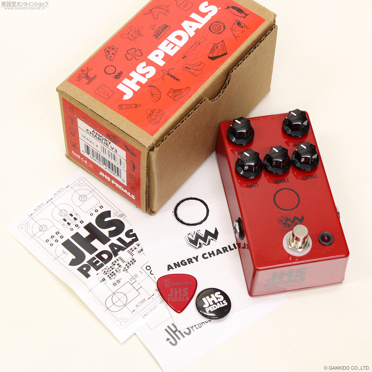 JHS PEDALS ANGRY CHARLIE V3 ギターエフェクター JHS Angry Charlie V3 Channel Drive Pedal | Sweetwater