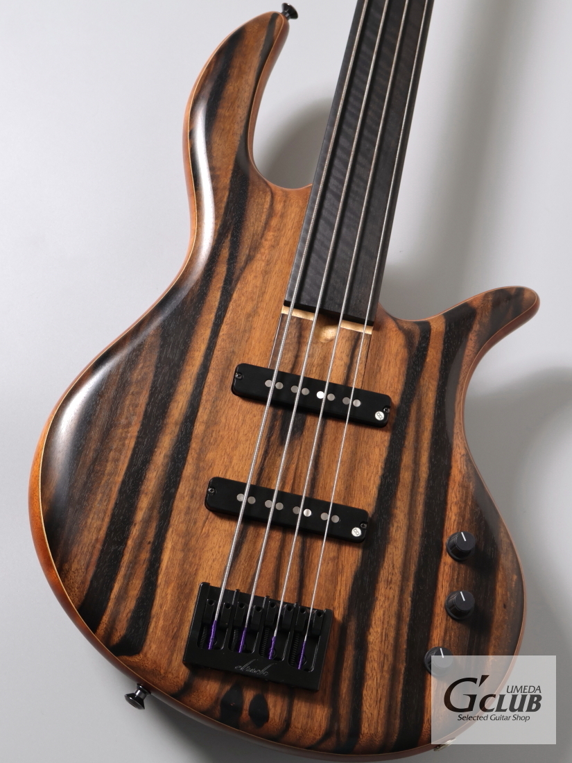 Elrick Gold Series 4st パッシブベース Elrick Gold Series E-volution 4st Fretless -Striped Ebony-【4.04kg