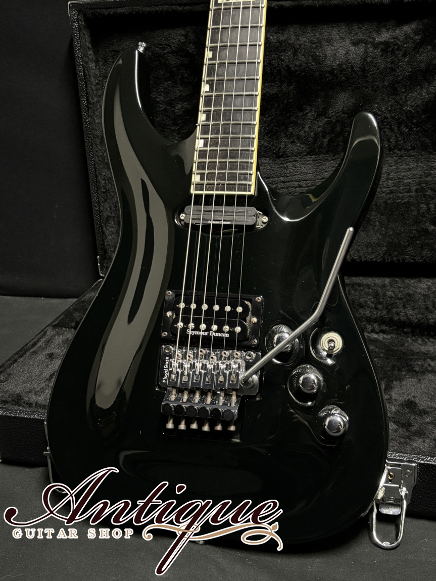 ESP HORIZON 1990 Black /Arched Top & Thru Neck w/Original Concorde