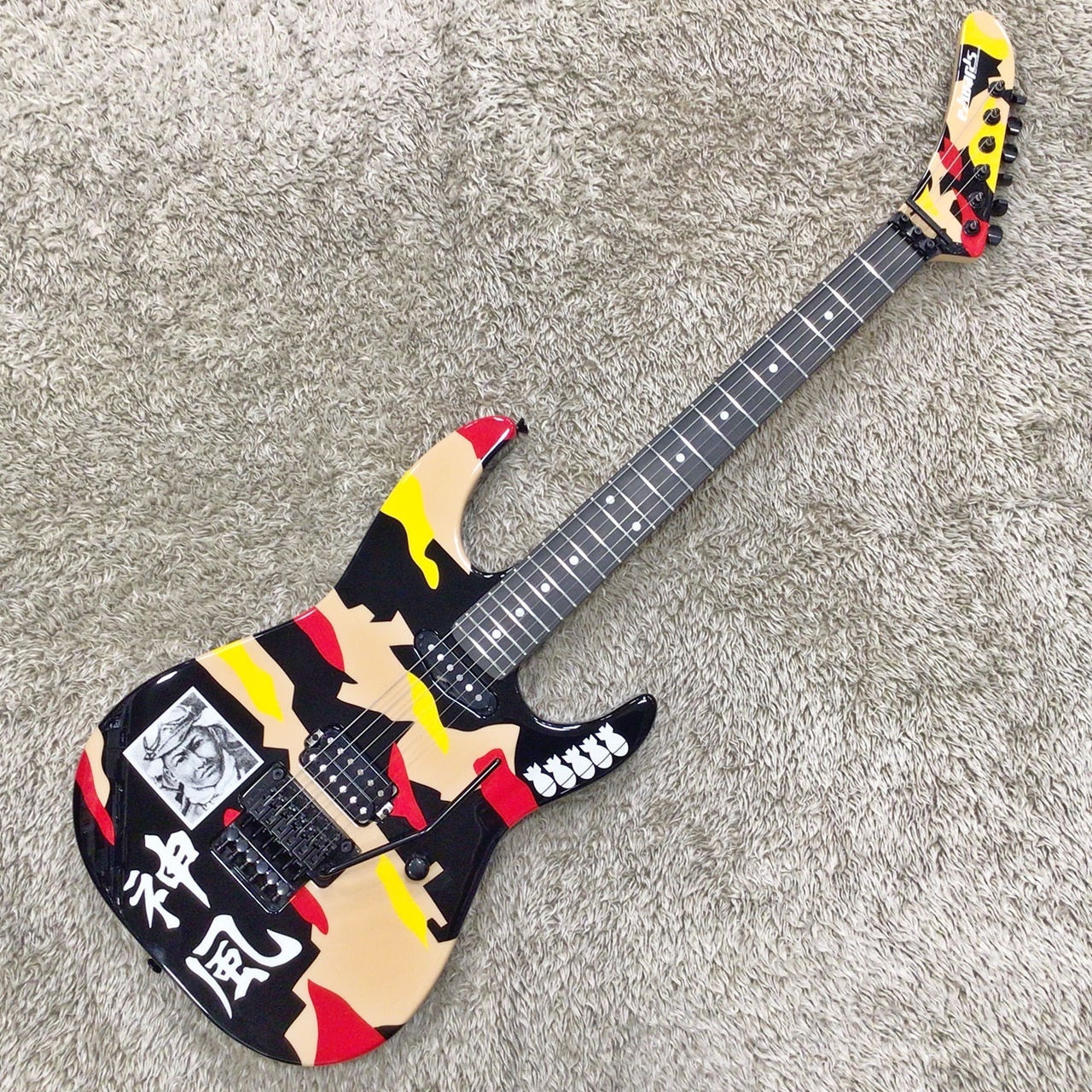 EDWARDS E-KAMIKAZE-I (Black w/Kamikaze Graphic) 【ジョージリンチ ・シグネチャー】（新品/送料無料）【楽器検索デジマート】