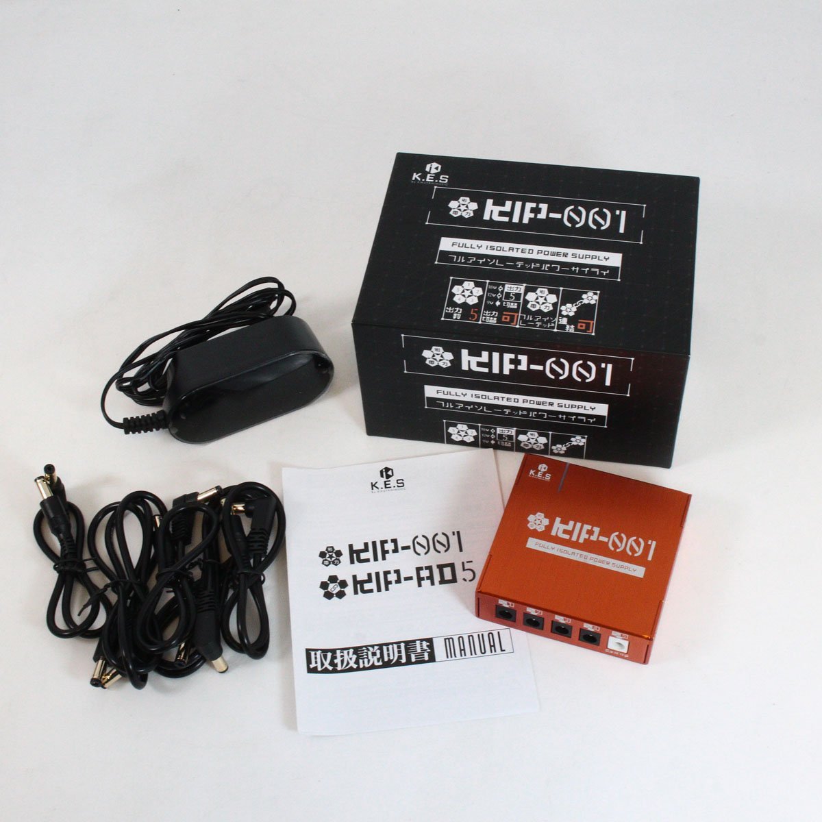 K.E.S KIP-001 パワーサプライ　未使用 KES パワーサプライ 電源ケーブル付 KIP-001 ※現状販売品