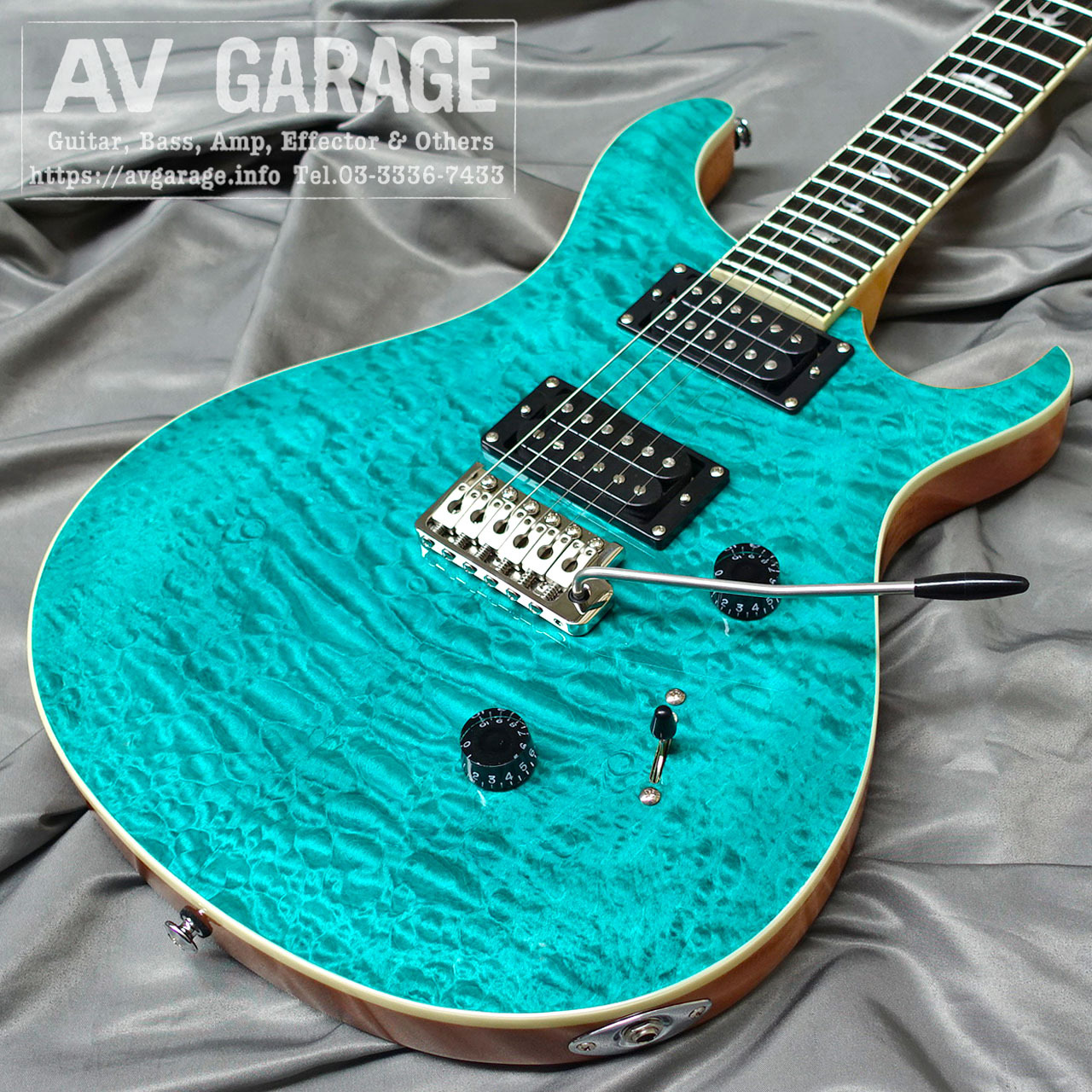PRS SE Custom 24 Semi-Hollow Piezo -Charcoal Burst-【ピエゾ