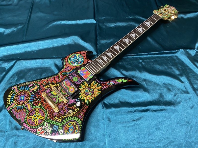 FERNANDES エレキギター MG HIDE(ヒデ)モデル サイケデリックペイント ※中古Bランク X JAPAN hide ヒデ モッキンバード サイケデリック FERNANDES