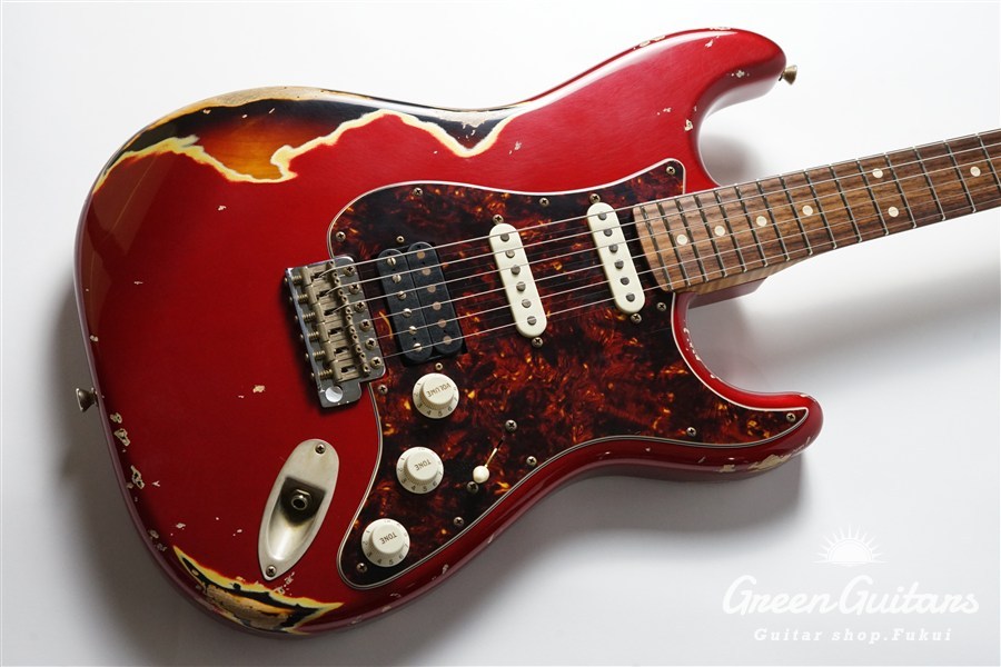 Xotic XSC-2 - Dark Candy Apple Red over 3 Tone Sunburst / Heavy