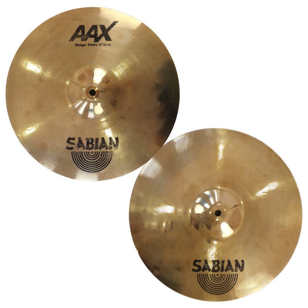 【美品】SABIAN(セイビアン) 14”ハイハット プロトタイプ　2枚セット SABIAN ( セイビアン ) ARTISAN HIHAT TOP 14 送料無料