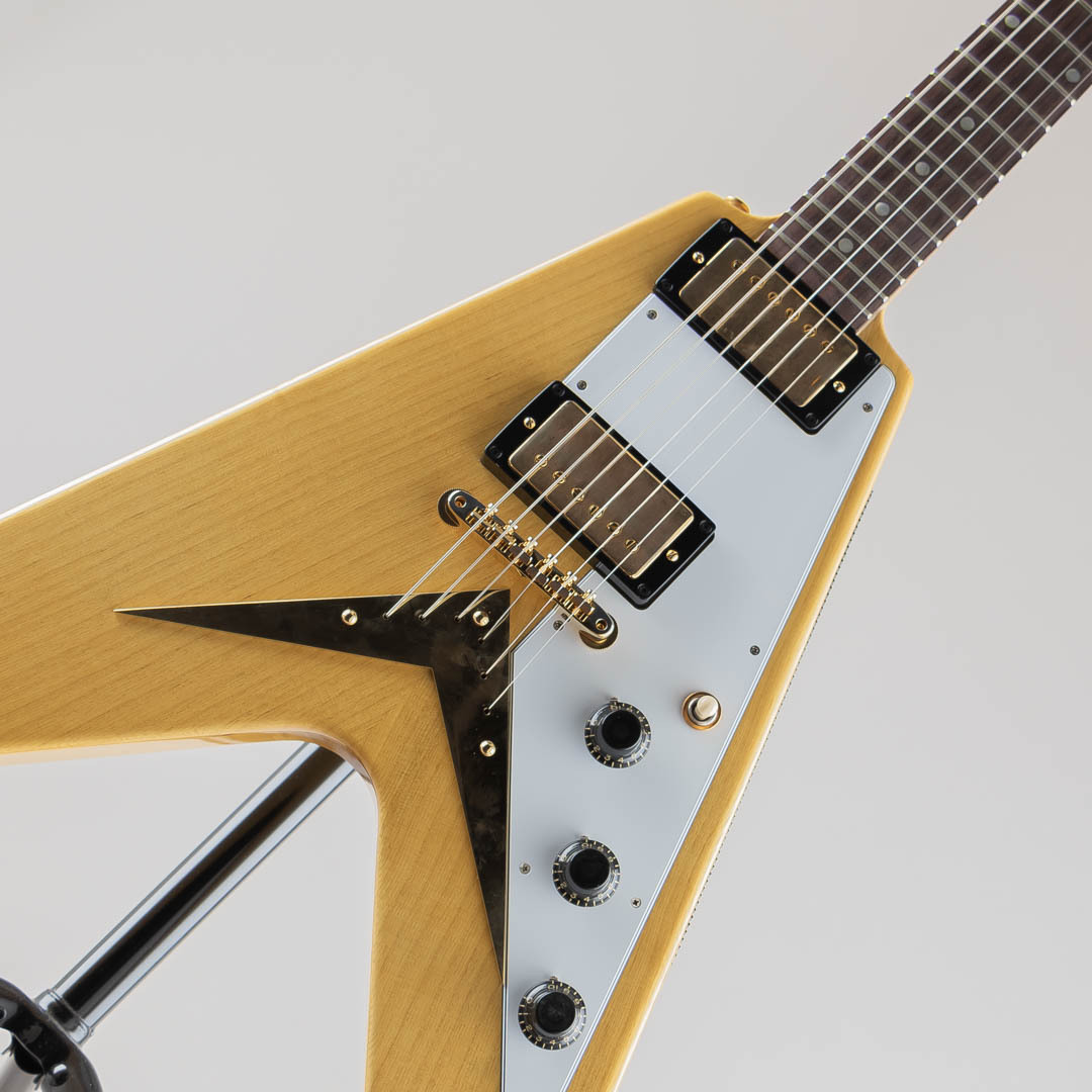 ギター Gibson Custom Shop 1958 Korina Flying V Gibson Custom Shop 1958 Korina Flying V - White Pickguard