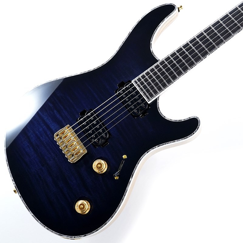 MAYONES Regius 6 (Trans Dirty Blue Burst Gloss w/Glod