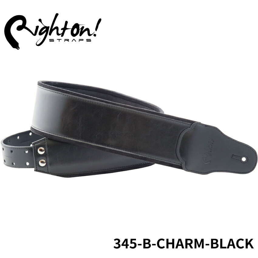 Righton! STRAPS ギターストラップ B-CHARM BLACK ライトオン