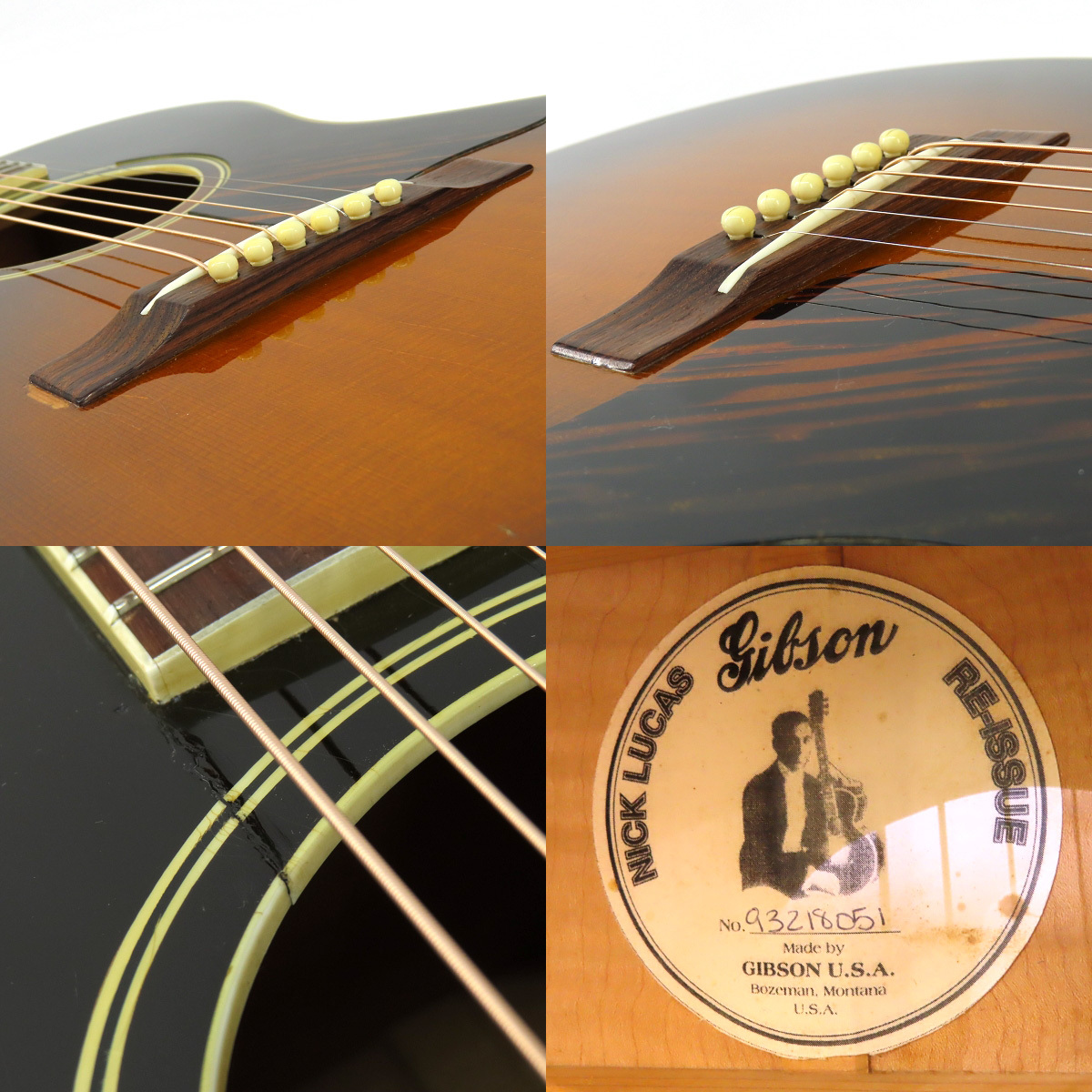 Gibson 091s☆Gibson Custom Shop ギブソン NICK LUCAS RE-ISSUE サンバースト 1998年製 ニック・ルーカス アコギ アコースティックギター ※