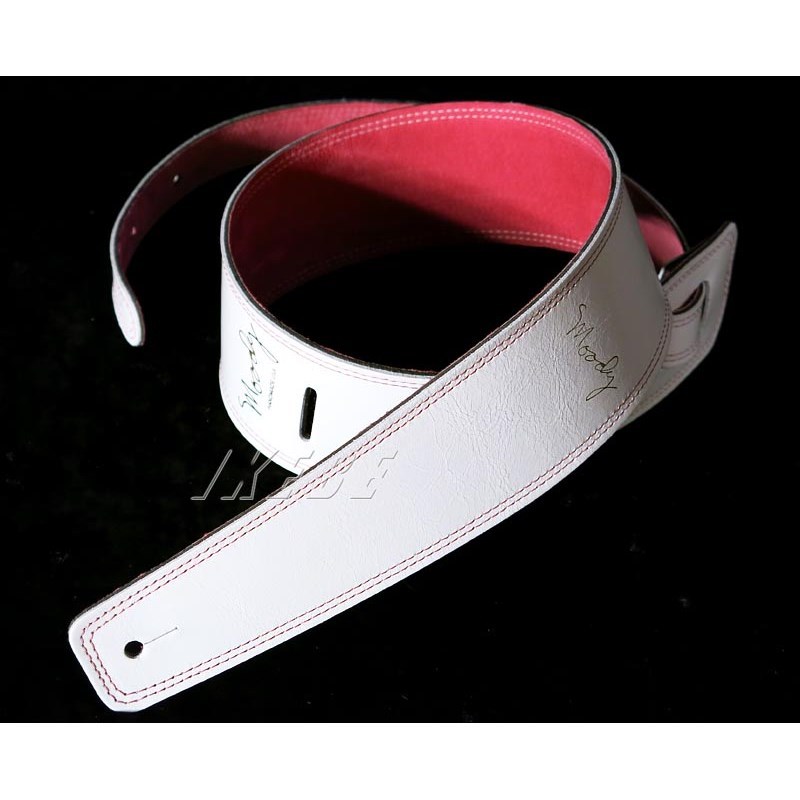 moody Leather-Suede 2.5inch Standard Tail [White-Pink]