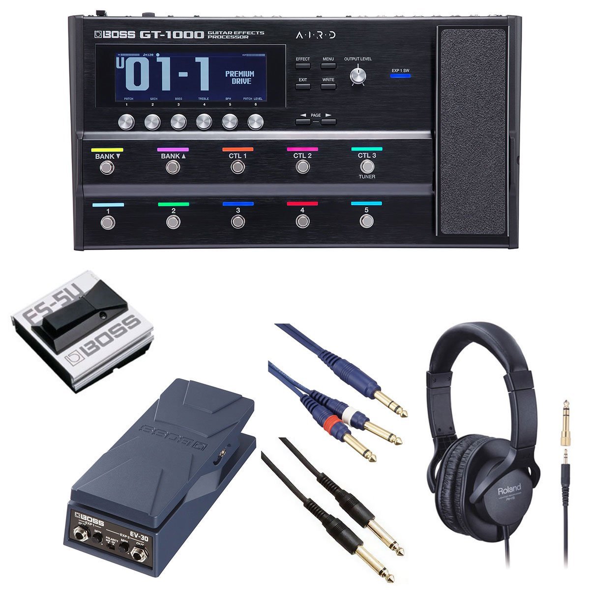 冬ギフト  BOSS EV-30 + FS-5U [自由自在にサウンドメイクセット] GT-1000 ギター