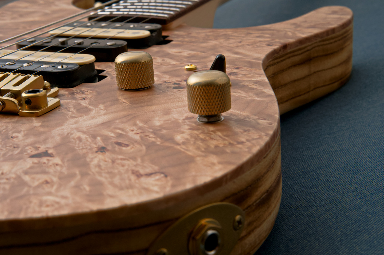 T's Guitars DST-Pro 24 5A Waterfall Burl Maple -Natural Matt