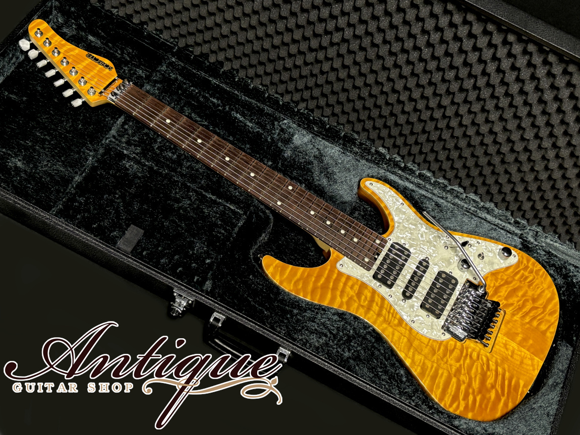 SCHECTER EX-5-24-7ST-CTM 2020 Amber /Q-Maple&S-Ash Body /H