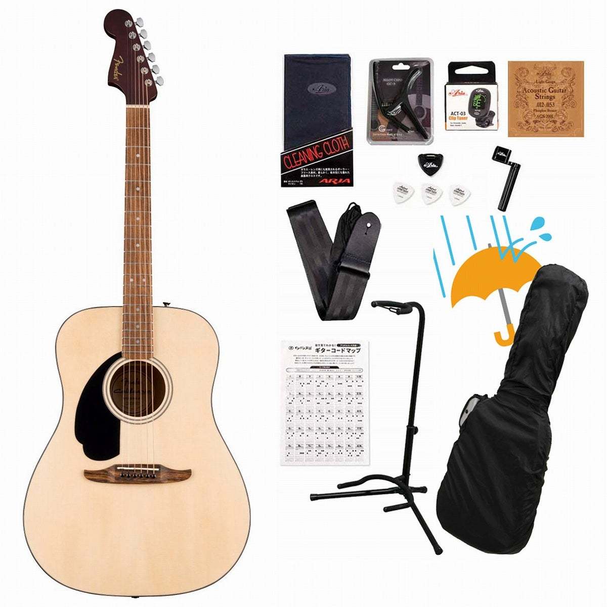 Fender California Standard Redondo Left-Handed Spruce Top Black