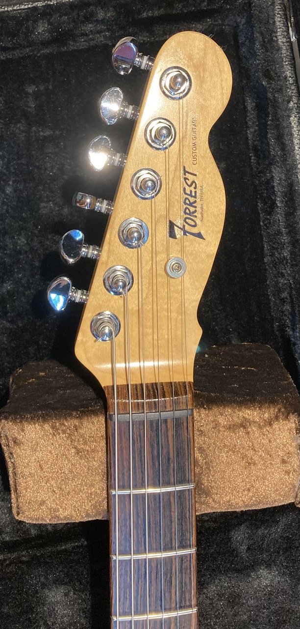 Forrest Custom Guitars Telemaster red sparkle/black paisley（中古