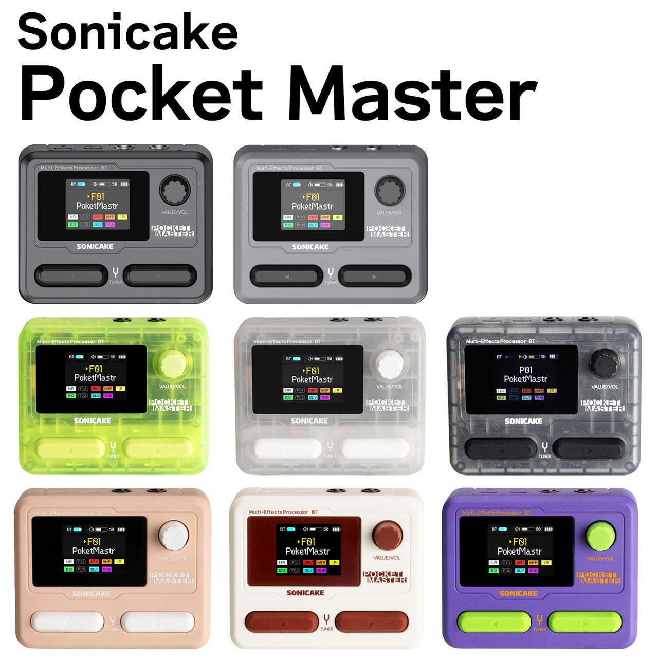 SONICAKE Pocket Master QME-10 (クリアホワイト) マルチエフェクター