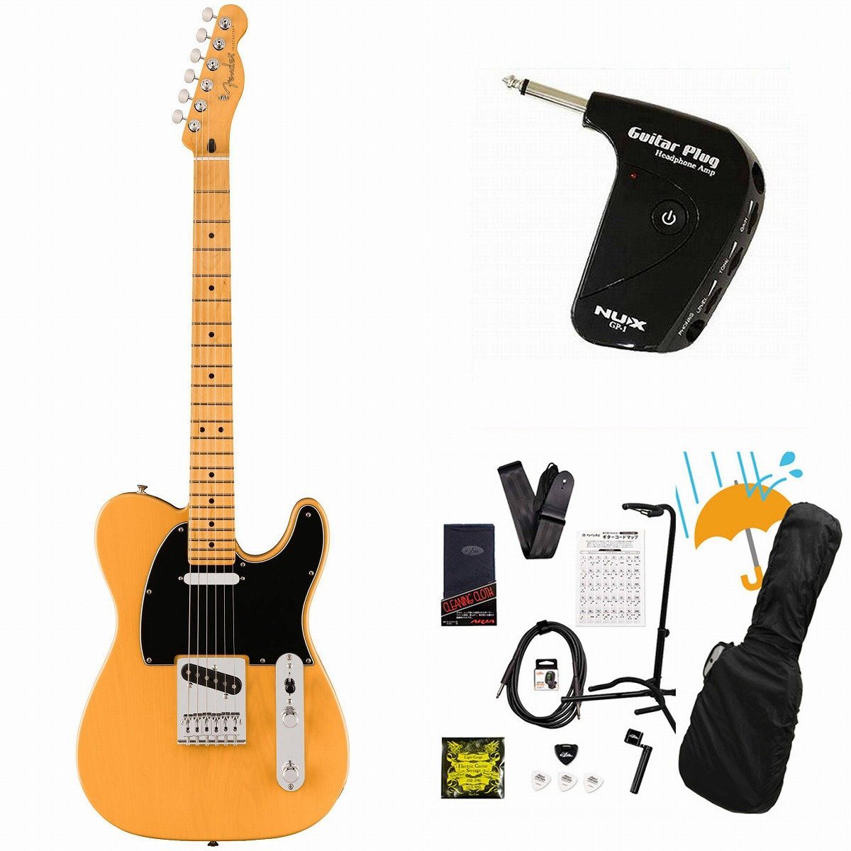 Fender Player II Telecaster Maple FB Butterscotch Blonde Chambered Ash  GP-1アンプ付属エレキギター初心者セッ（新品/送料無料）【楽器検索デジマート】