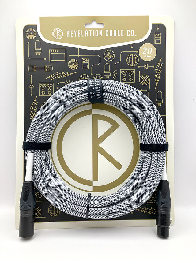 Revelation Cable Grey Tweed XLR Cable - Sommer SC-Primus 20ft (約
