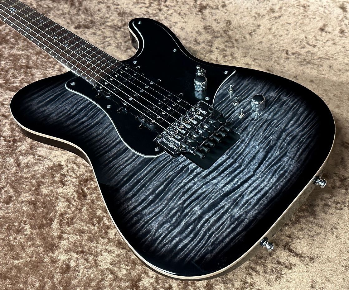 G-Life Guitars Cross Edge Flame Top / Ash Back -Black Morion Burst