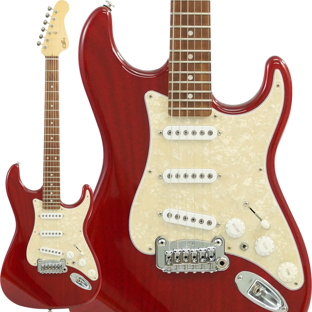 G&L USA 40th Anniversary S-500 (Clear Ruby Red/Caribbean
