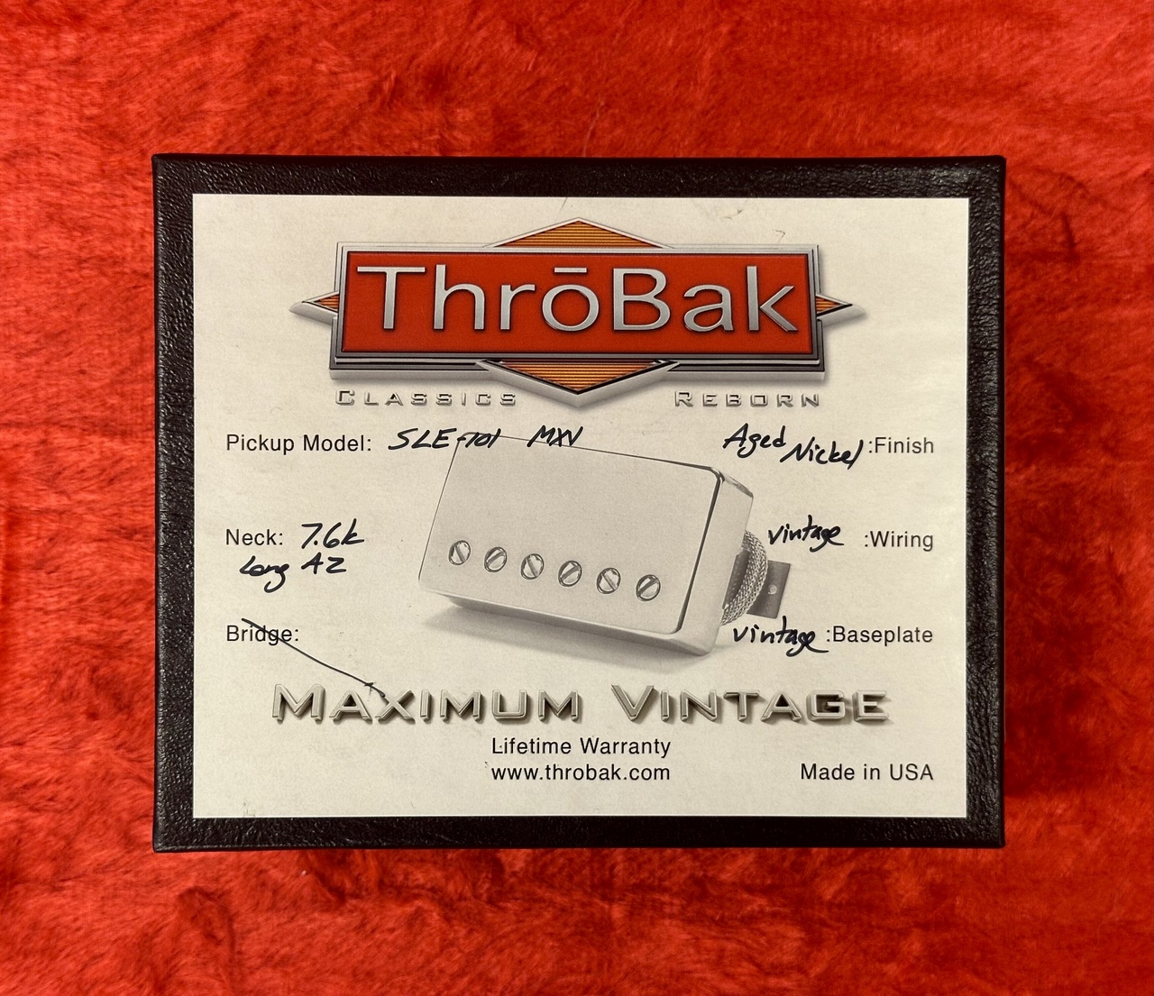 ThroBak SLE-101 MXV ハムバッカー 2個セット 【公式通販】