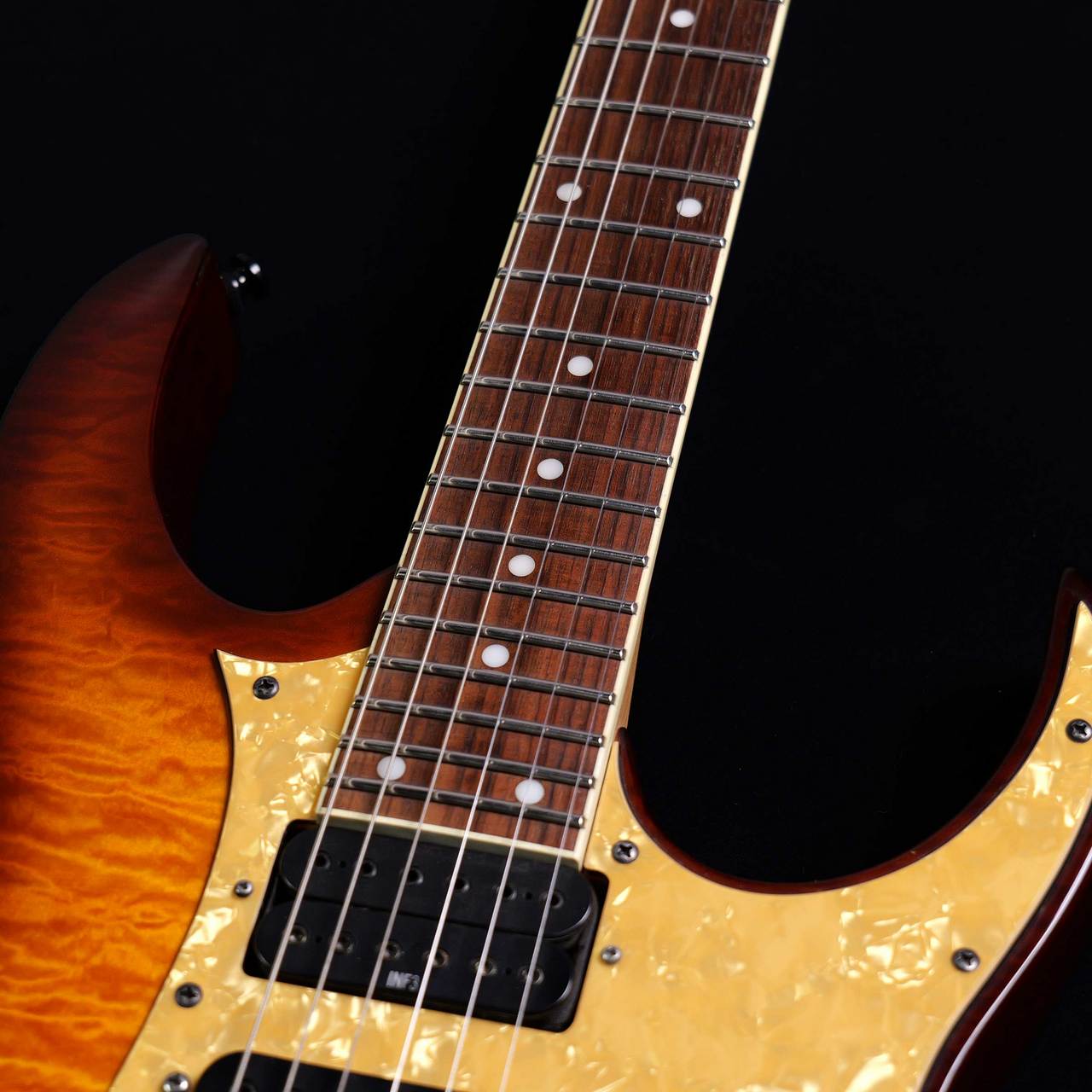 中古】Ibanez RG350QMZ Sapphire Blue ハードケース付属