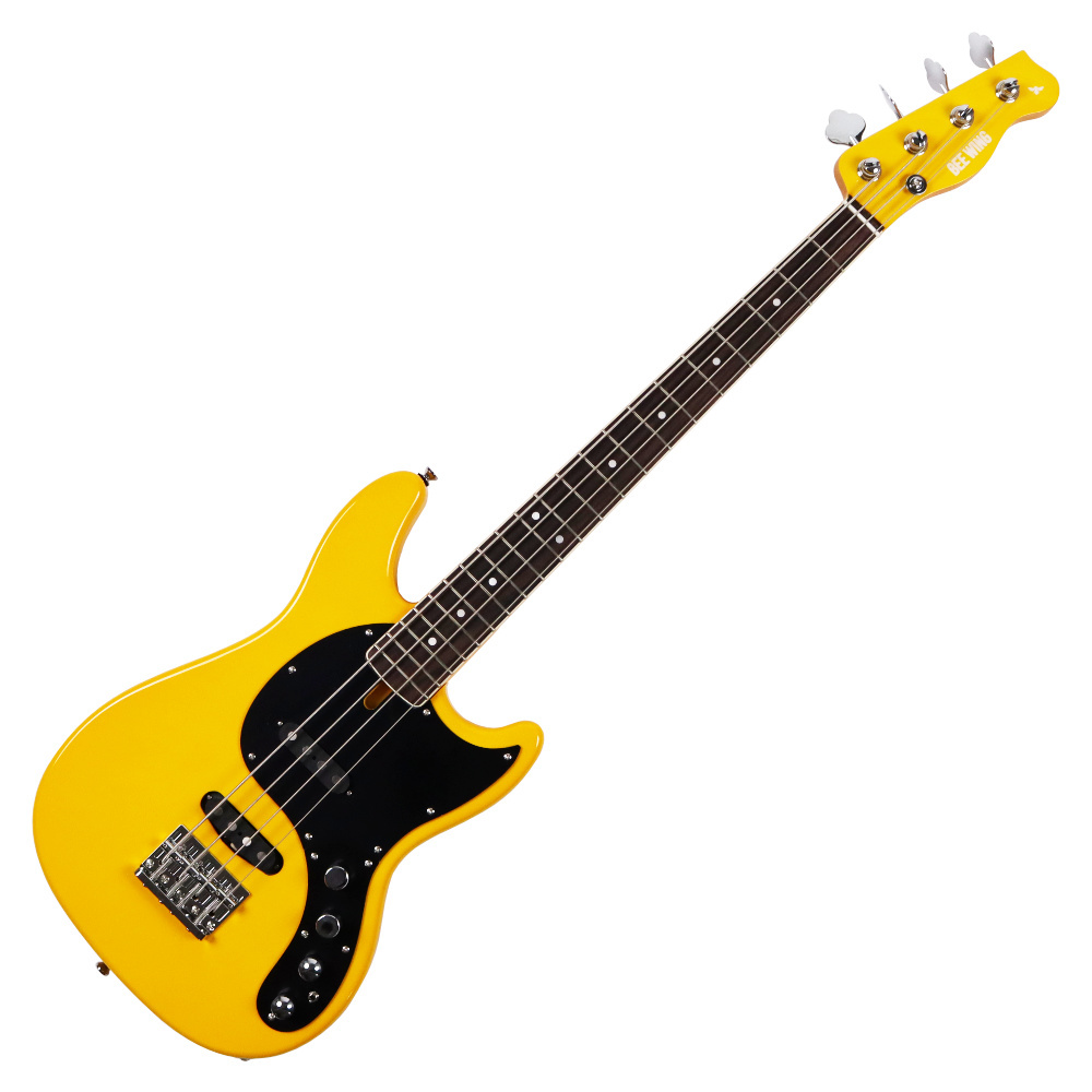 BEE WING エレキベース SHORT SCALE ALDER BW4SSL-YL 4弦 ショート