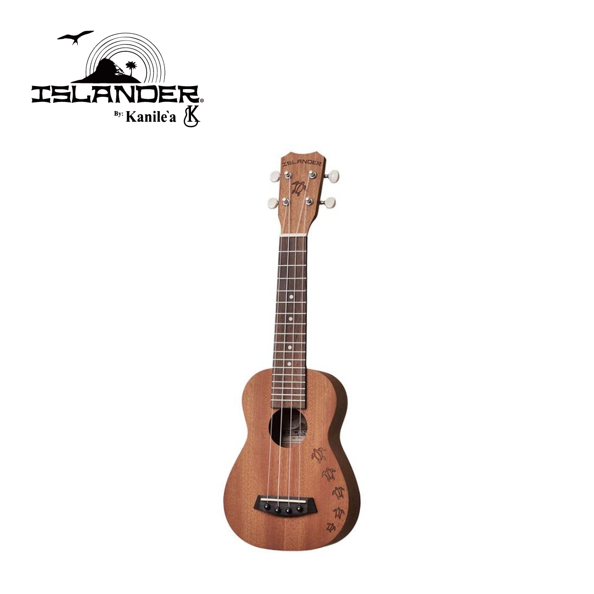 ISLANDER MS-4-HNS ソプラノウクレレ マホガニー ウミガメ彫刻（新品