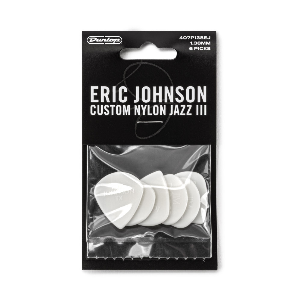 Jim Dunlop 407P138EJ ERIC JOHNSON CUSTOM NYLON JAZZ III PICK 1.38