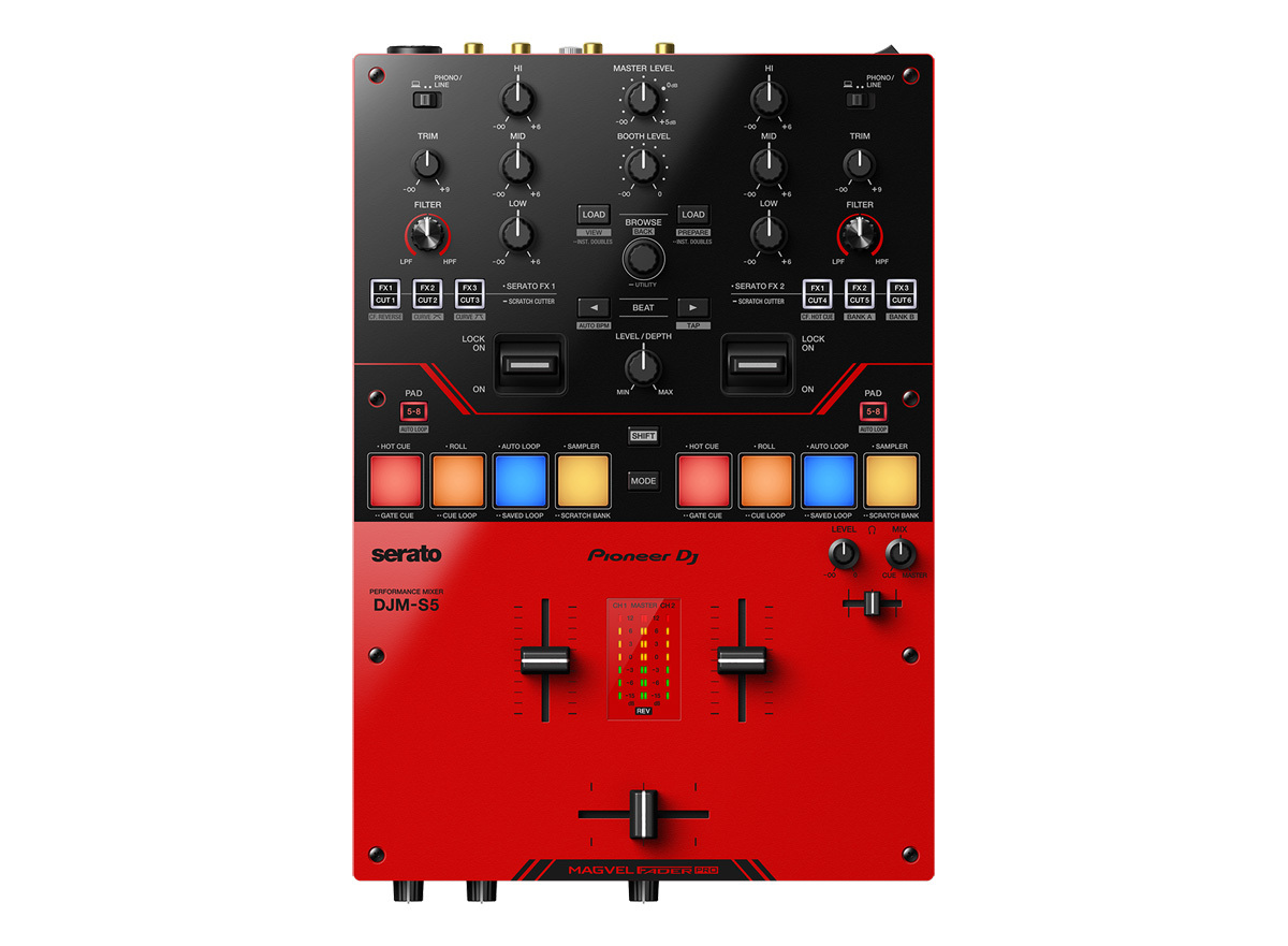 Pioneer Dj DJM-S5 (Gloss red) スクラッチスタイル 2ch DJミキサー【渋谷店】（新品/送料無料）【楽器検索デジマート】