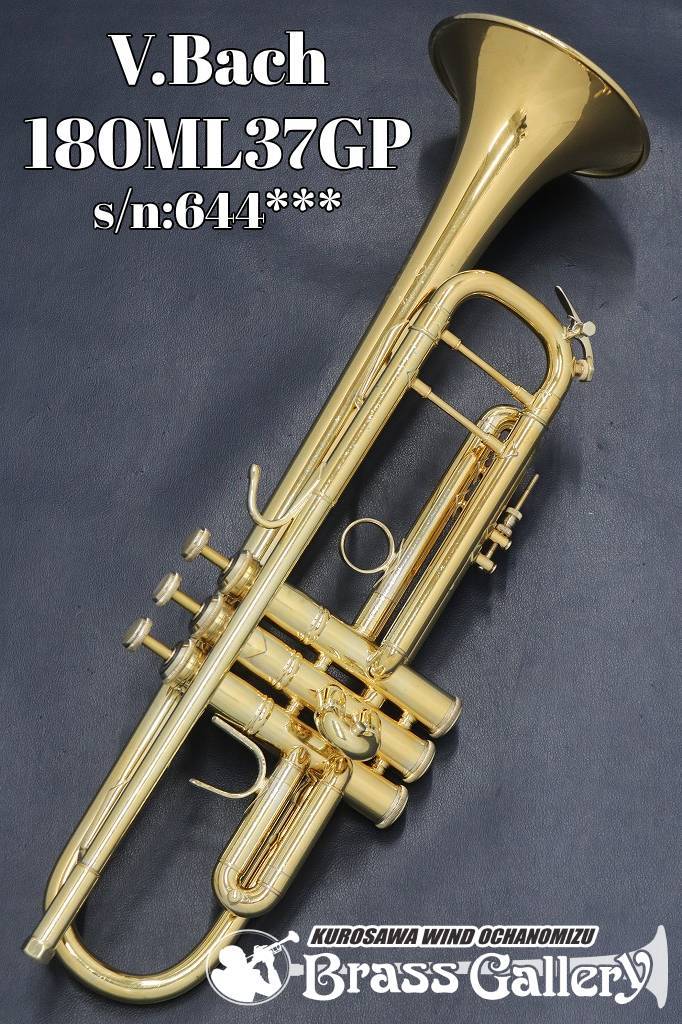 【調整済】V.Bach トランペット180ML37 GL ライトウェイト【レア】 Bach 180ML37GP 【中古】【バック】【金メッキ】【s/n:644***】【2004