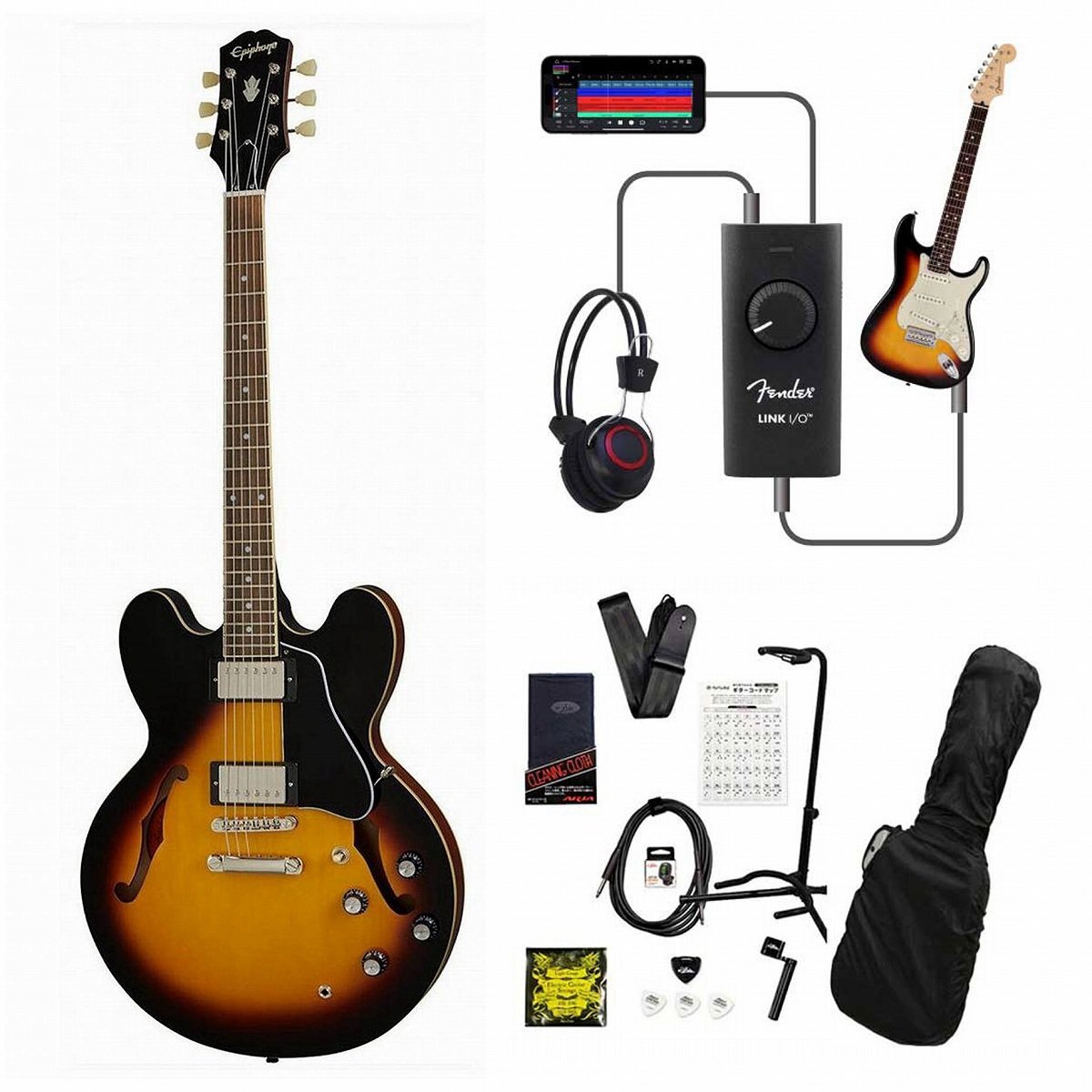 Epiphone Inspired by Gibson ES-335 Vintage Sunburst (VS) 録音