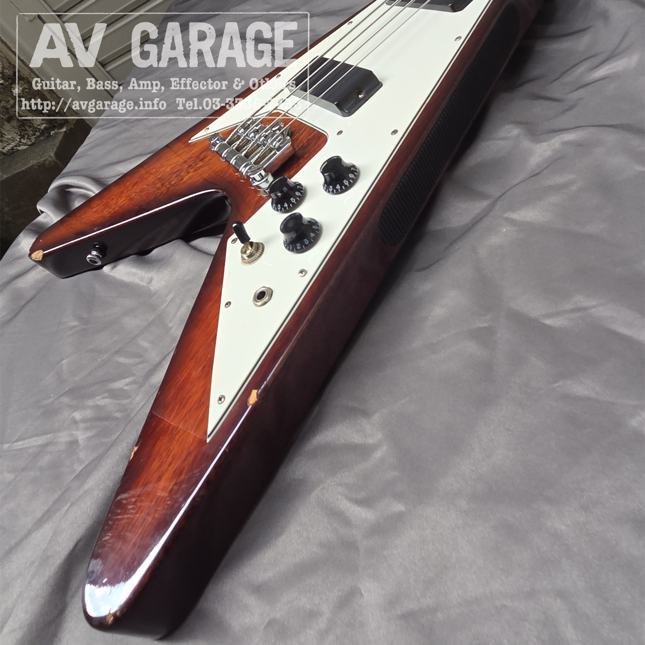 Epiphone Korina Flying V Bass (SB/R) 1998年製 3.47kg（中古）【楽器