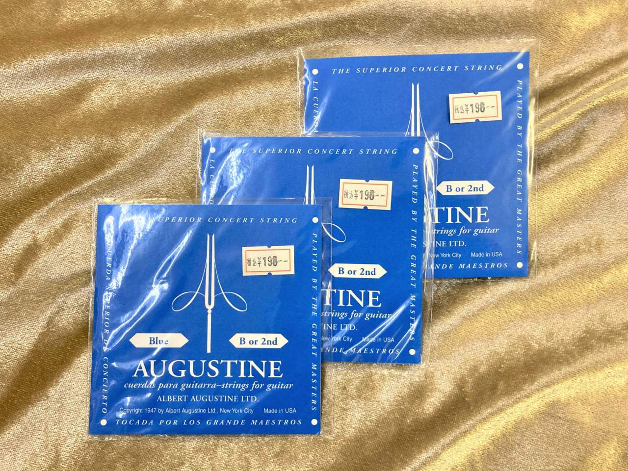 AUGUSTINE Classic Guitar String 2nd BLUE 2弦×3本セット クラシックギター用ナイロン弦（新品 /送料無料）【楽器検索デジマート】