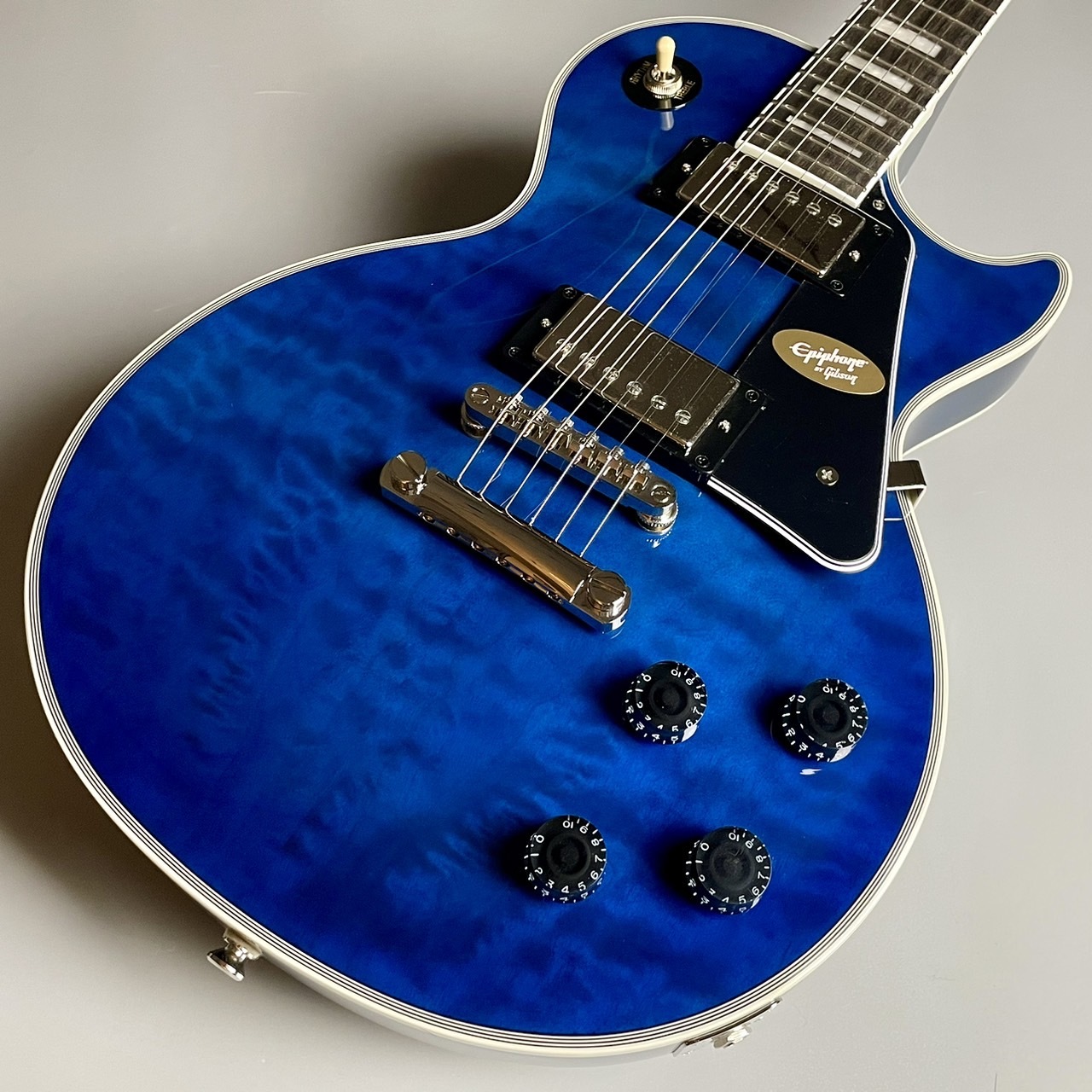 Epiphone Les Paul Custom Quilt Viper Blue (バイパーブルー)  【島村楽器限定】【現物写真】（新品/送料無料）【楽器検索デジマート】