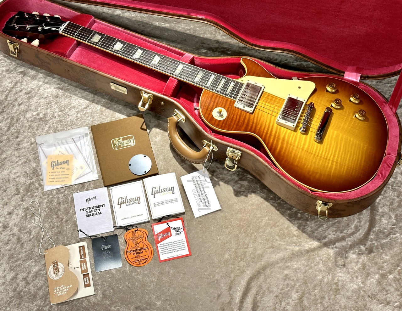 ギター Gibson Pickup Shop 1959 PAF Custom Shop Gibson Custom Shop 1959 Les Paul Standard Iced Tea Burst VOS