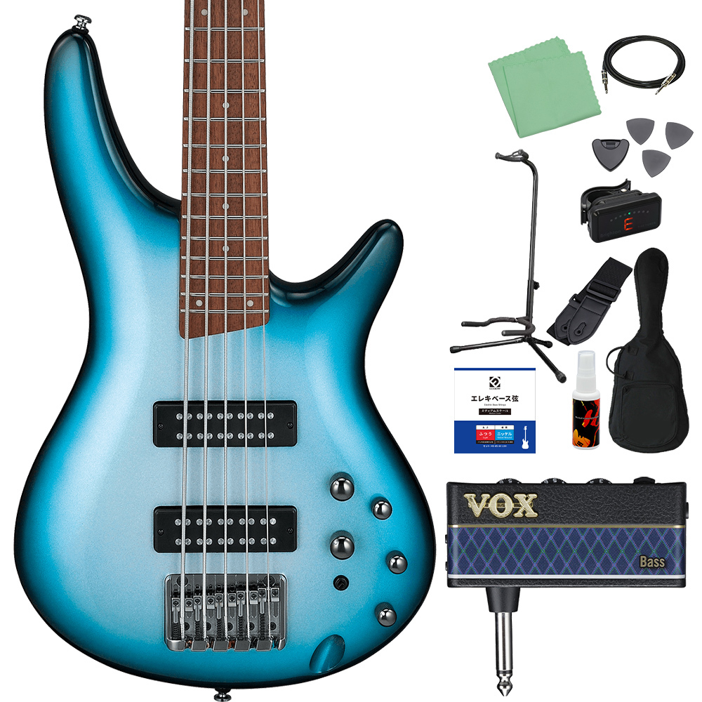 Ibanez SR305E 5弦ベース初心者12点セット 【ヘッドホンアンプ付】 DOT
