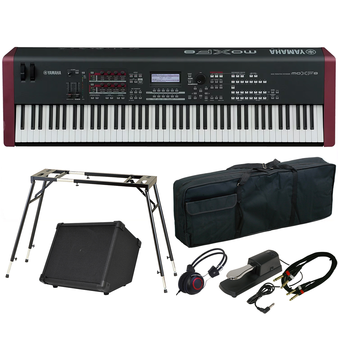 鍵盤楽器YAMAHA moXF8 シンセ 、スタンド - キーボード/シンセサイザー