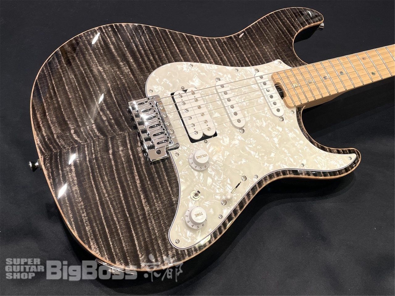 ESP SNAPPER-CTM-FM/M / See Thru Black w/White Pearl Black（新品