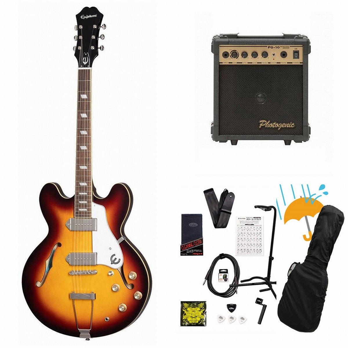 Epiphone Casino Vintage Sunburst カジノ PG-10アンプ付属エレキ