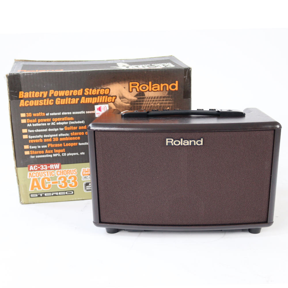 Roland 【中古】 アコギアンプ ローランド ROLAND AC-33-RW アコースティックギター用アンプ  ローズウッド調（中古/送料無料）【楽器検索デジマート】