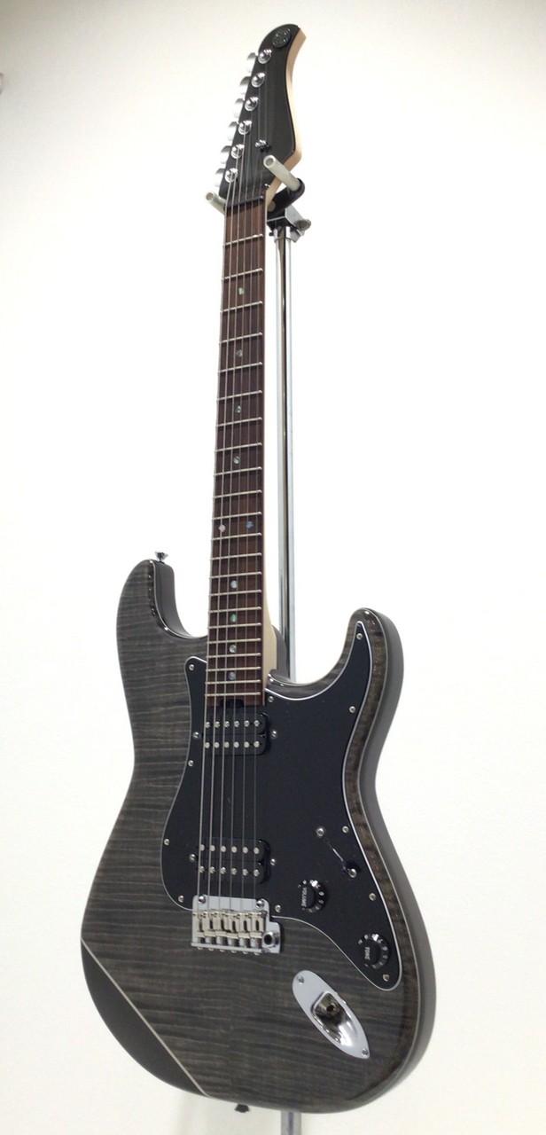Kモデルギター ブラック 22フレット 22フレットエレキギター ブラック ウッド マット仕上げ ネック 6