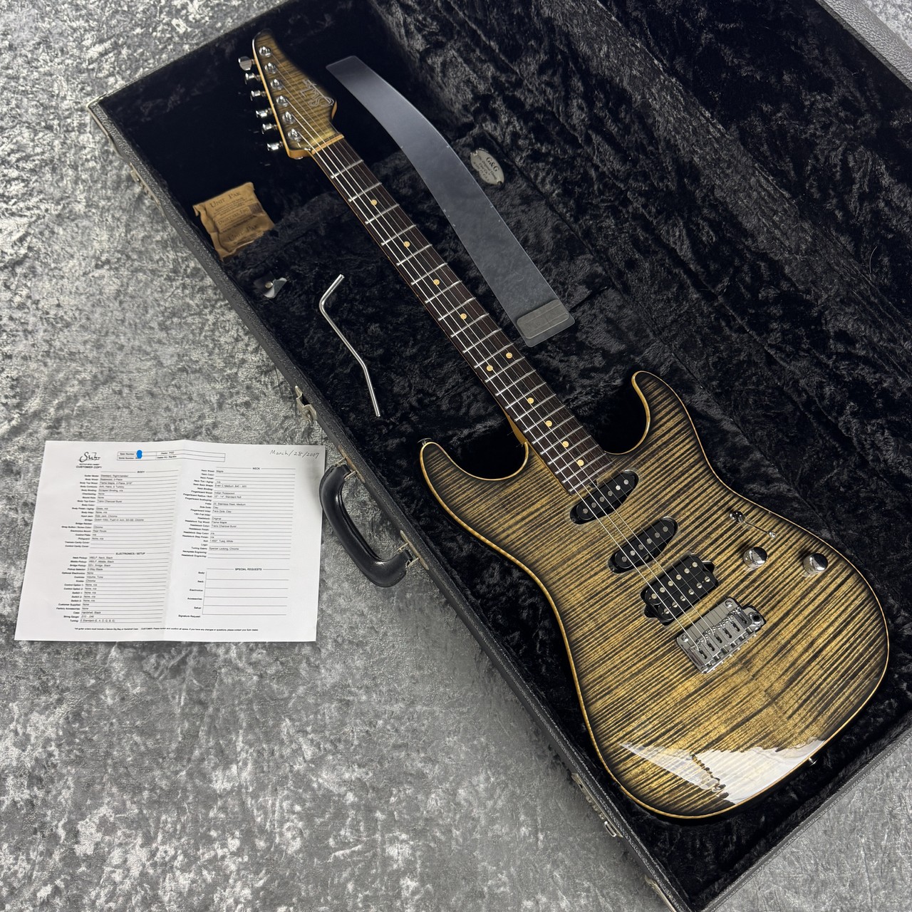 Suhr 【極上フレイムメイプル】Standard Flame Maple ～Trans Charcoal