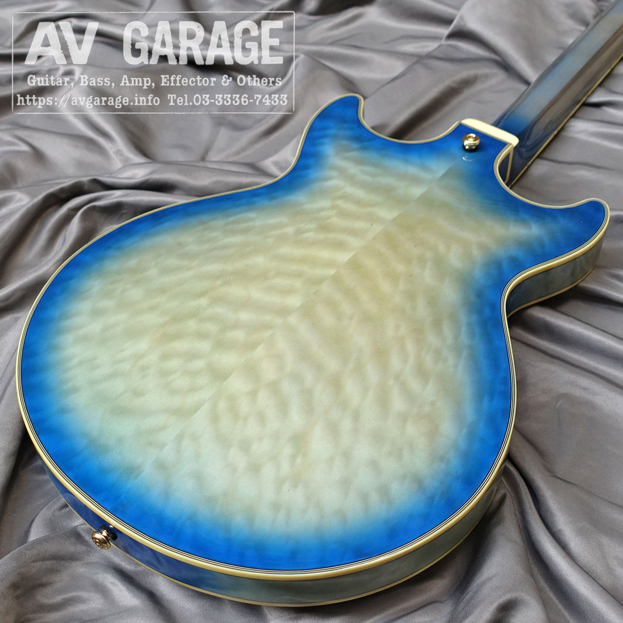 Ibanez AM93QM Hollow Body Jet Blue Burst（中古）【楽器検索