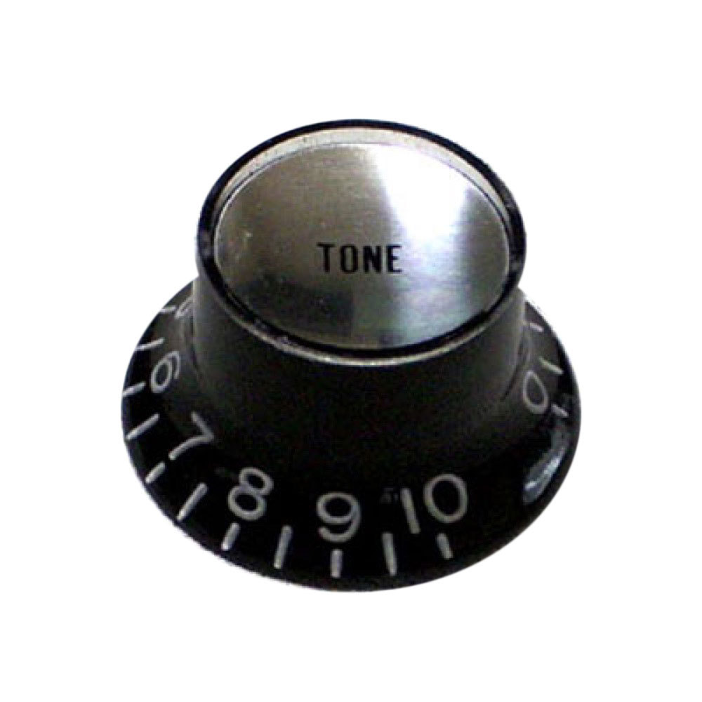 Montreux Metric Reflector Knob Tone BK (Silver Top) No.8854 ギターパーツ