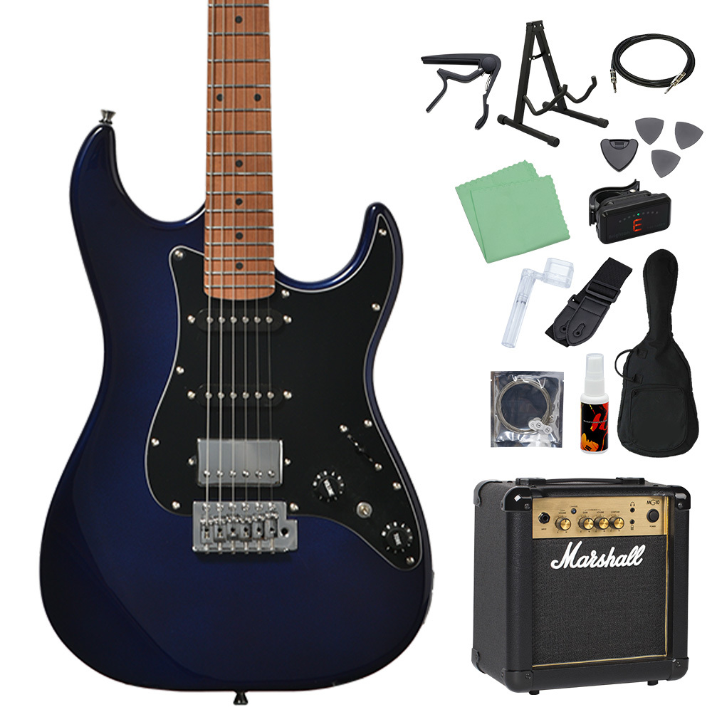 Bacchus GS-2DX RSM/M IPM 初心者14点セット 【マーシャルアンプ付き