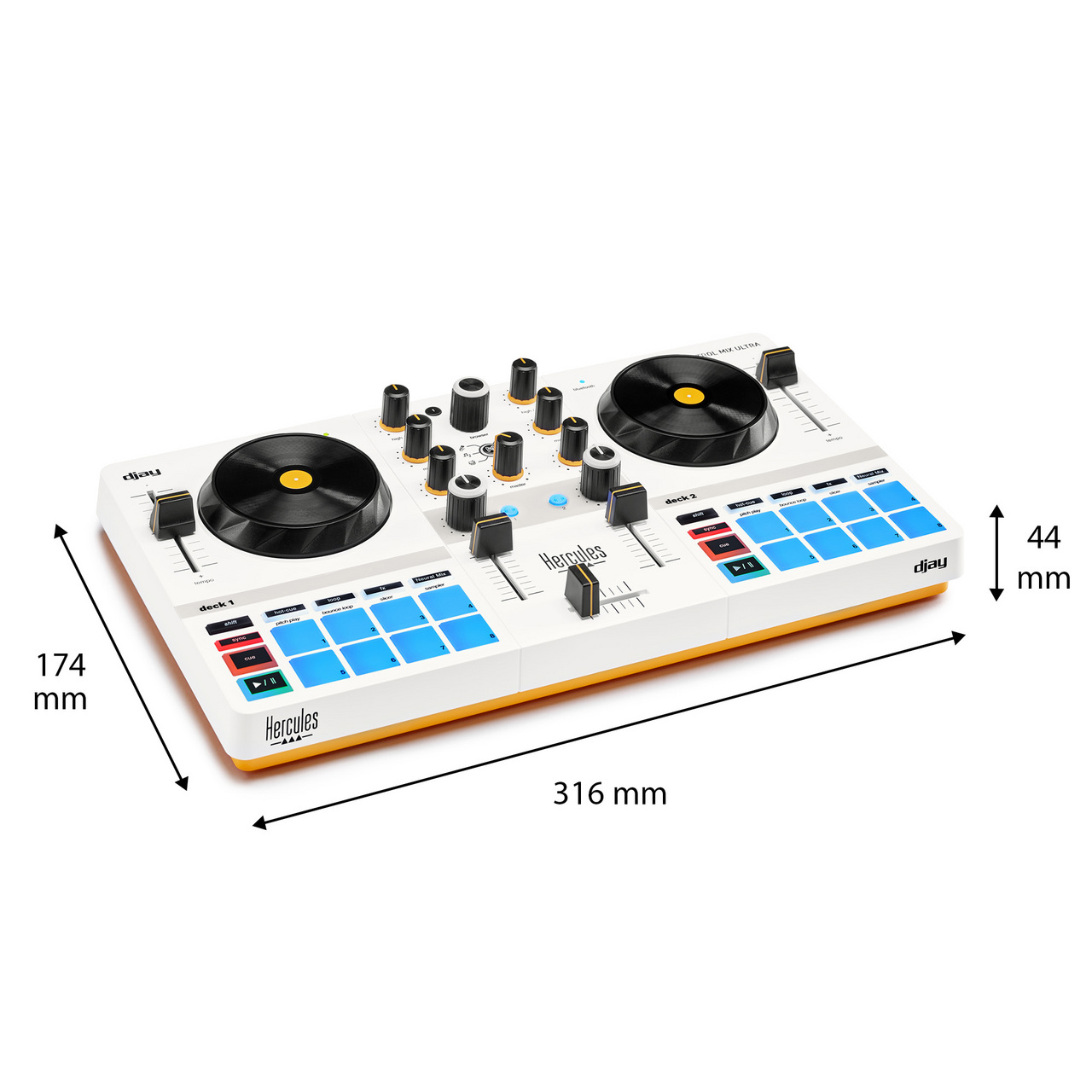 HERCULES DJControl Mix Ultra 完全ワイヤレスDJコントローラー djay用